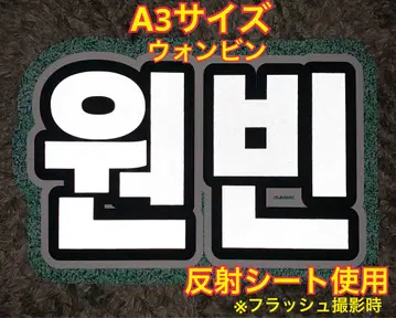 A3 사이즈 RIIZE 원빈 부채 문자 반사 시트 사용