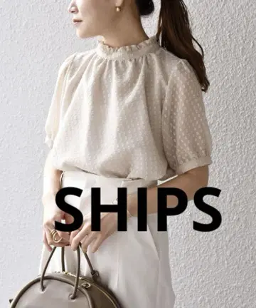 SHIPS 컷 자카드 쉬폰 2WAY 튜닉 베이지