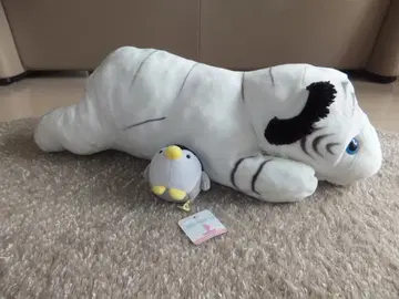 2종 세트! 58cm 화이트 타이거 + 택 포함 새상품! 펭귄 봉제 인형