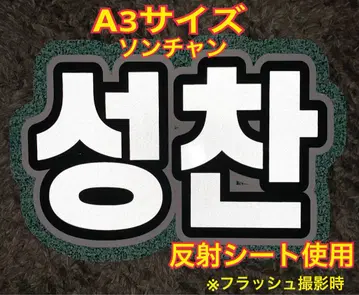 A3 사이즈 RIIZE 성찬 부채 문자 반사 시트 사용