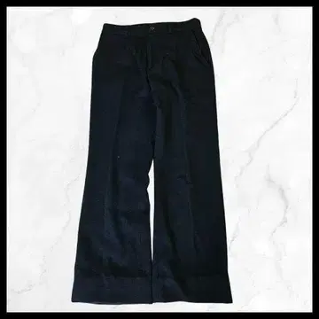 90's 빈티지 블랙 울 혼방 와이드 슬랙스