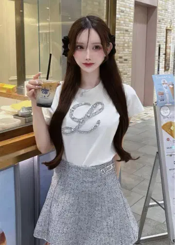 루미뇽 Lumignon tweed bijou lumi T 블랙