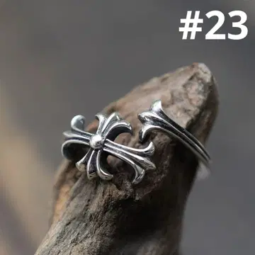 23호 SILVER925 클래식 플로럴 크로스 반지