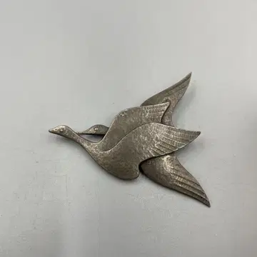 057 아트 데코풍 새 브로치 실버