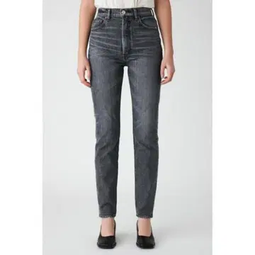 마우지 PLAIN JEANS BLK STRAIGHT SLIM