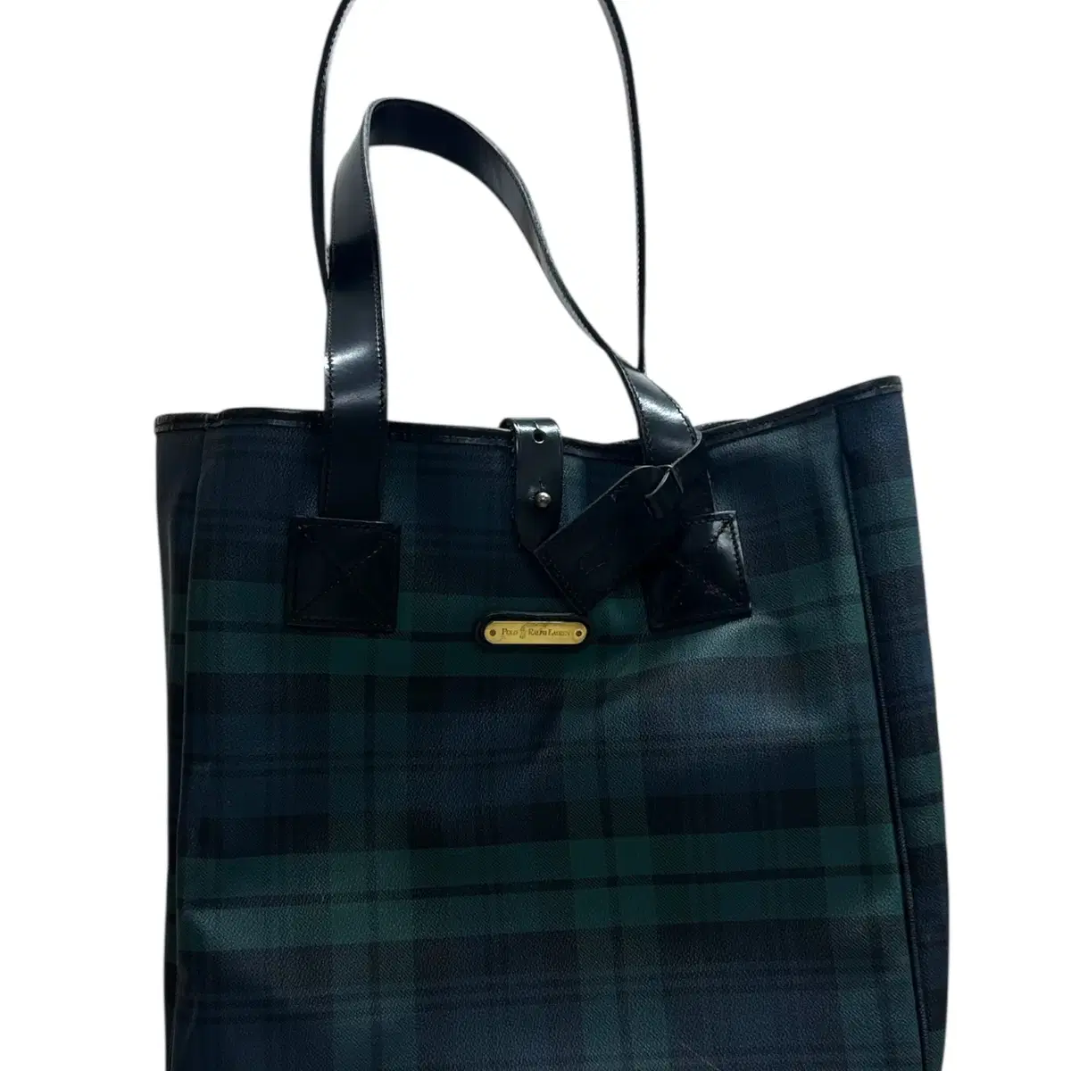 Polo Ralph Lauren Black Watch Leather Tote Bag | Bunjang Global