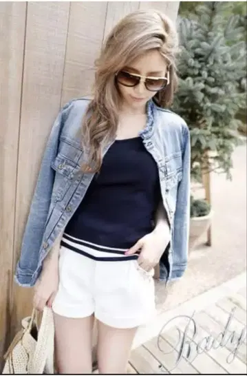 인기 상품 Rady 노카라 데님 자켓 Free 사이즈