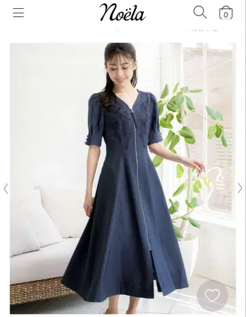 새상품급 노엘라 noela 코드 자수 지퍼 원피스 S