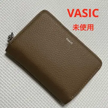 미사용 VASIC 바직 두겹 지갑 밀크티