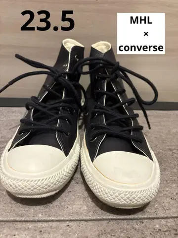 [ MHL x converse ] 가죽 하이컷 23.5 스니커즈
