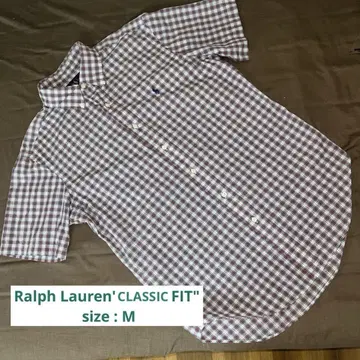 Ralph Lauren CLASSIC FIT 반팔 체크 셔츠 랄프