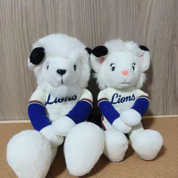 세이부 라이온스 레오 라이나 레트로 봉제 인형 2개 세트