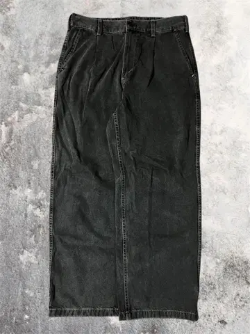블랙 데님 팬츠 스트레이트 스타일