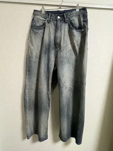 ANCELLM AGING WIDE DENIM 5P PANTS