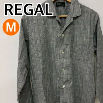 REGAL 셔츠 블라우스 상의 체크 그레이 M [ CT1223 ]