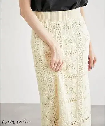 로페피크닉 스커트 아이보리 여성용 여름 레이스