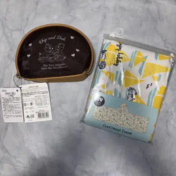 디즈니 칩과 데일 쿨 후드 타월 메쉬 파우치 2개 세트