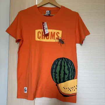 새상품 CHUMS 참스 수박 장수풍뎅이 자수 티셔츠 여성용 L