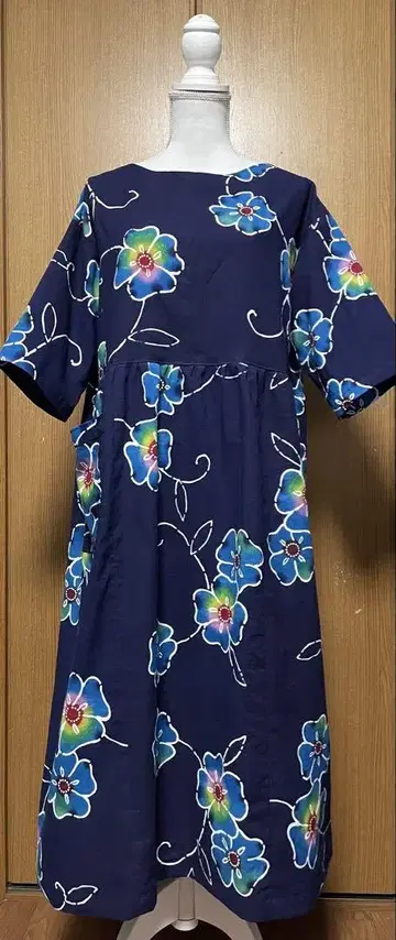 유카타 리메이크 목화 허리 개더 원피스