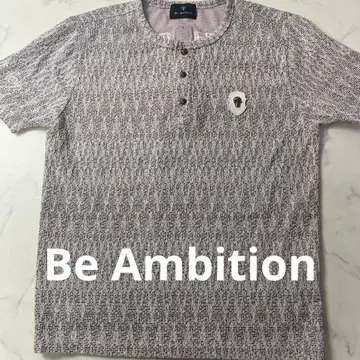 Be Ambition 남성용 티셔츠 반팔 셔츠 스컬 패치 및 로고 자수