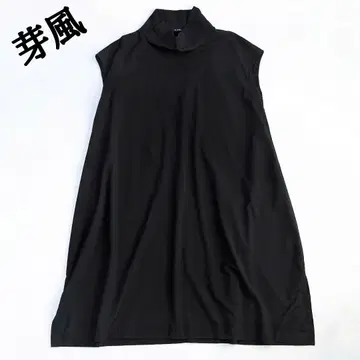 최근 모델 새상품급 m-mefu 메후 슬리브리스 롱 원피스 플레어 L