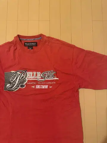 Pelle Pelle 페레페레 티셔츠 빨간색 자수 hiphop 90년대