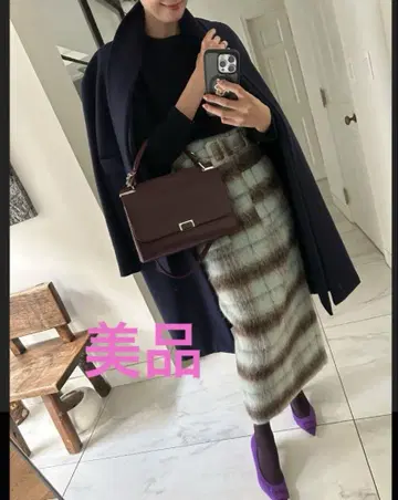 Ade 롱 샤기 타이트 스커트