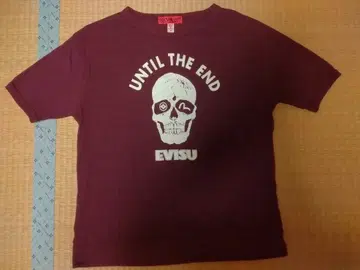 EVISU UNTIL THE END 스컬 티셔츠, 사이즈 40.