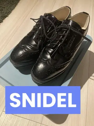SNIDEL 통굽 옥스퍼드 신발 로퍼 블랙