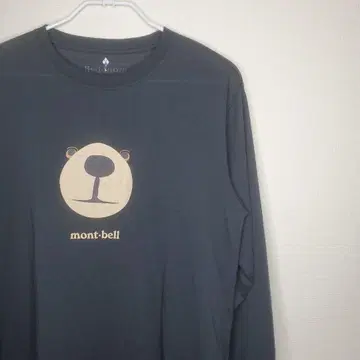 [새상품급!] mont-bell 긴팔 T셔츠 곰 디자인 블랙 남성용 L