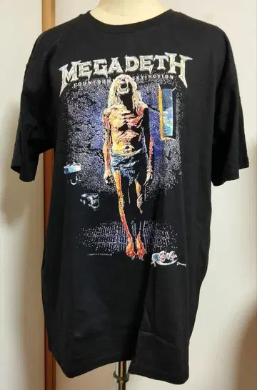 MEGADETH 프론트 프린트 티셔츠 블랙