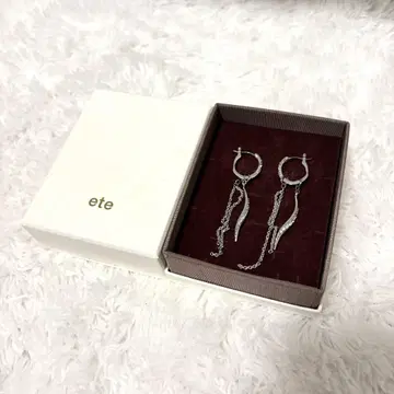 ete 체인 귀걸이 후프 귀걸이 박스 포함