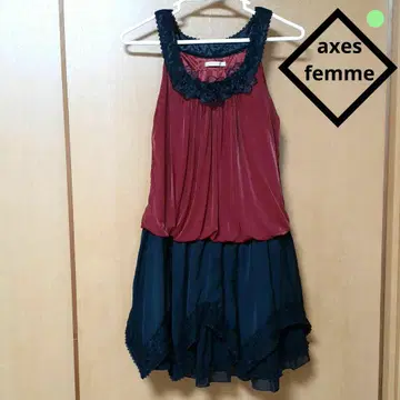 axes femme 슬리브리스 무릎 기장 원피스 빨검 무릎 기장 M