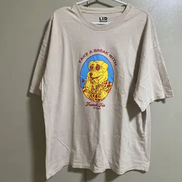 LID BREAK 프렌치 플라이 티셔츠 베이지