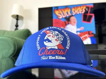 USA 기업 Pabst Blue Ribbon beer 메쉬 캡 블루