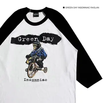 GREEN DAY 그린 데이 XL 사이즈 7부 소매 래글런 티셔츠