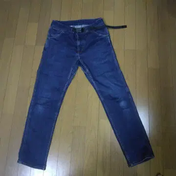 그라미치 데님 팬츠 파랑 허리 조절 가능