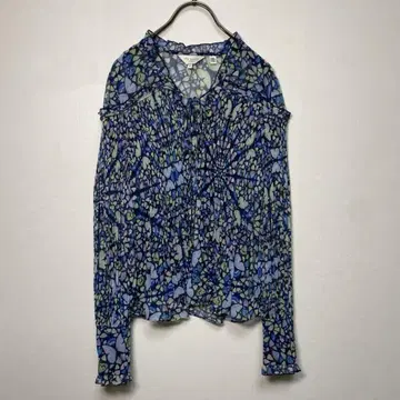 TED BAKER 테드 베이커 [0] 올 패턴 시스루 블라우스 시어 탑