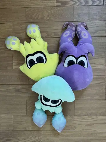 Splatoon 스프라툰 3 봉제 인형 오징어 문어 3개 세트 M 사이즈