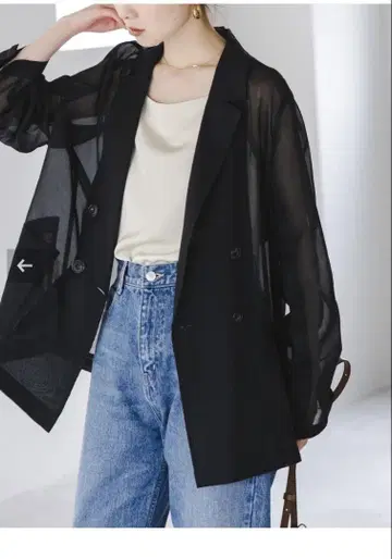 NOBLE 소프트 오간자 시어 자켓