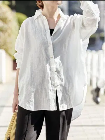 Spick & Span 80 린넨 카슈쿨 빅 셔츠