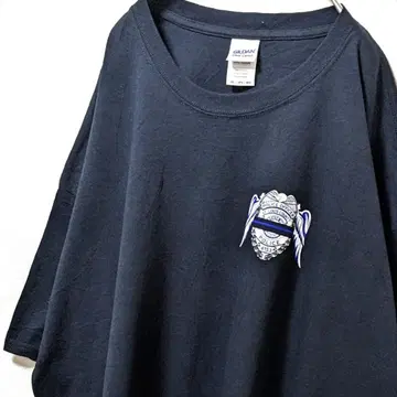 길단 세인트루이스 카운티 경찰 로고 티셔츠 블랙 검정 3XL 구제 의류