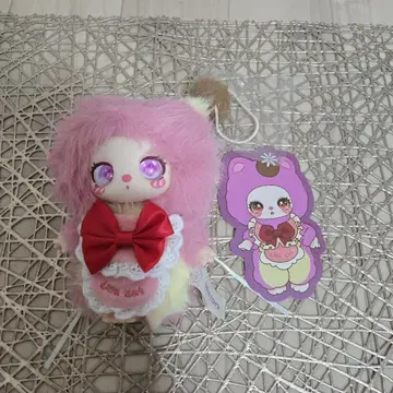 리라 봉제 인형 진한 핑크