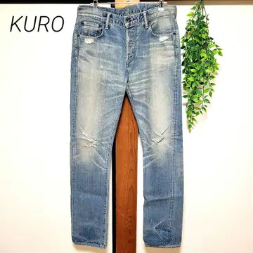 KURO 쿠로 데님 청바지 데미지 진