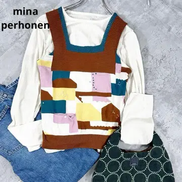 mina perhonen 미나 페르호넨 슬리브리스 니트 스웨터 키라키라