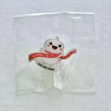오사카 간사이 엑스포 오스트리아 파빌리온 캐릭터 빨흰색 핀 배지 AKA