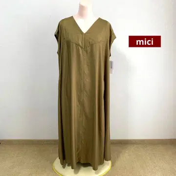 미사용 mici 미치 V컷 롱 원피스 ROSEBUD