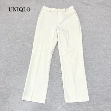 유니클로 스마트 앵클 팬츠(M) 테이퍼드 센터 플리 허리밴딩