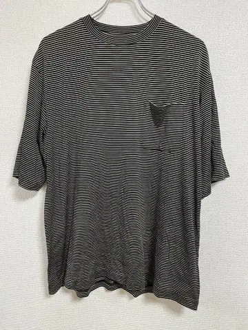 MAATEE&SONS 보더 실크 티셔츠