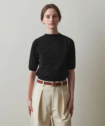 <Steven Alan> 보틀넥 하프 슬리브 니트